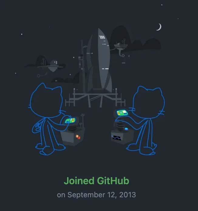 GitHub join date screenshot