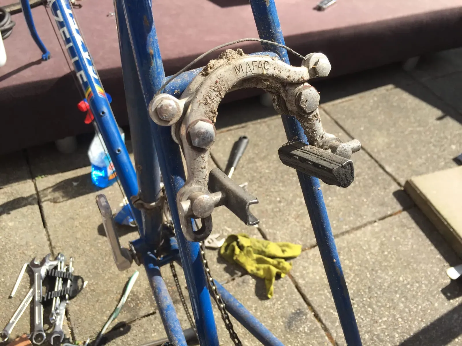 Racebike brakes, restored