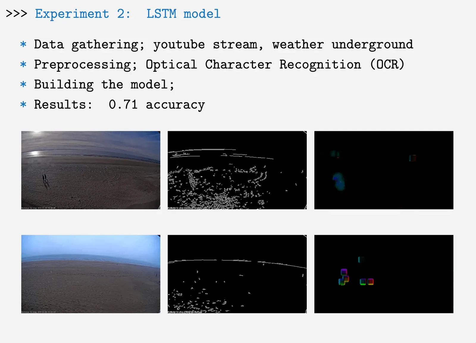 Rain detection project, example frame 1