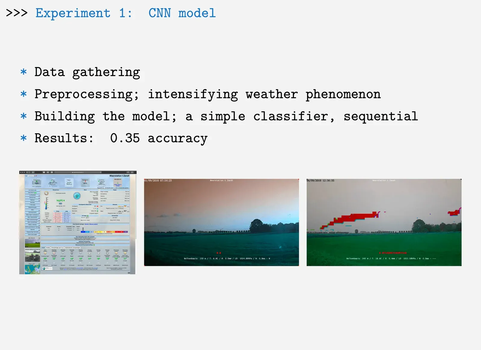 Rain detection project, example frame 2