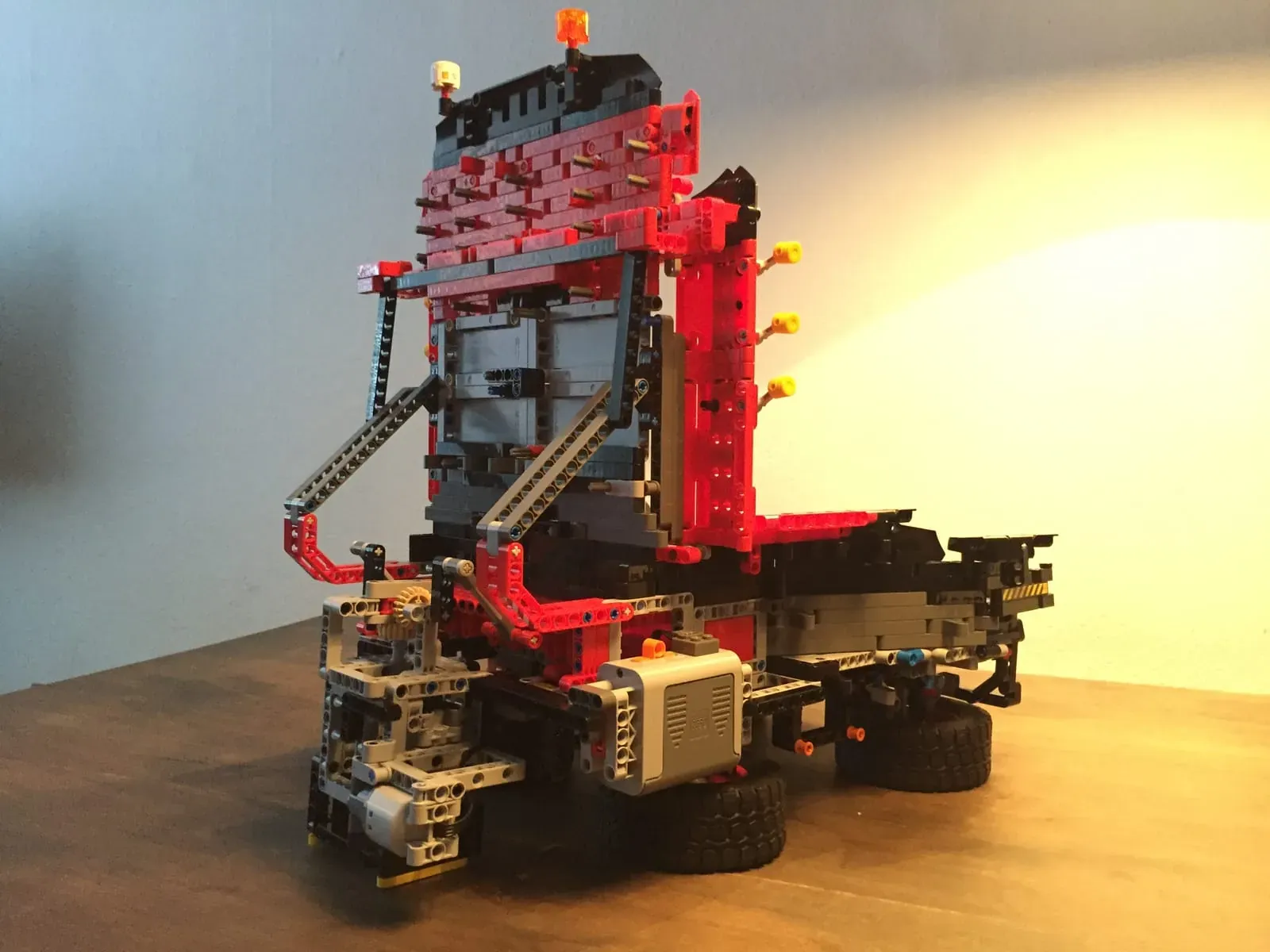 Lego coin pusher, detail view
