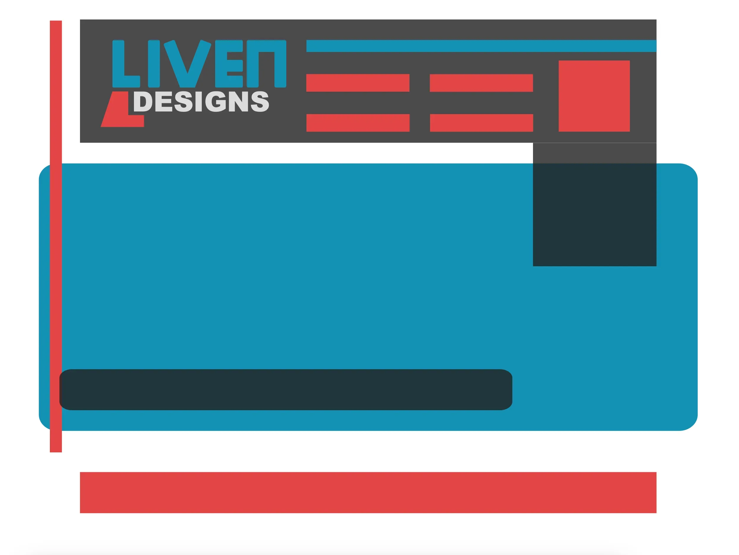 Liven website concept design, variant 2