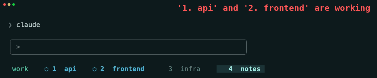 Demo: a red exclamation mark calls you to a window, you approve, and the other states arrive while you keep working